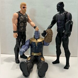 2018 Marvel Avengers Action Figures Thanos Black Panther Thor Hero and Villain